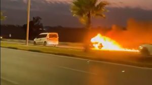 Adana’da seyir halindeki otomobilde yangın