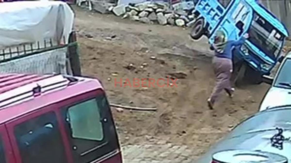 Amasya’da 3 tekerlekli motosikletin devrildiği anlar kamerada