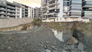 Bartın’da inşaat alanında toprak kayması