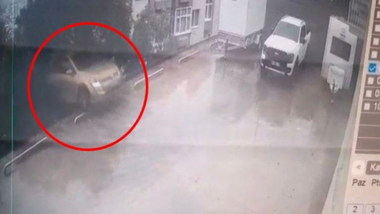 Bursa’da sürücünün ileri yerine geri vitese aldığı araç 7 metreden zemine düştü