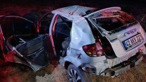 Denetimden çıkan araba şarampole devrildi: 1 meyyit, 3 yaralı