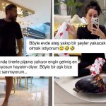 Dilan Polat Evin İçinde Pijamalarını Yakarken Eşi Engin Polat’ın Umursamaz Halleri Olay Oldu!