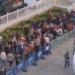 Dolmabahçe’de oluşan yoğunluk havadan görüntülendi