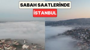 Fantastik Bir Film Sahnesi Gibi: Sisli Bir Güne Uyanan İstanbul’un Sabah Saatlerinde Çekilen Görüntüsü