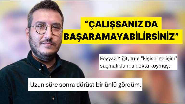 Feyyaz Yiğit Çalışmak Üzerine Yaptığı Tespitiyle Hem Ezber Bozdu Hem Alkış Aldı