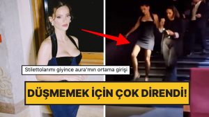 Galada Topuklu Krizi: Leyla Tanlar’ın Stiletto Ayakkabılarıyla Denge Mücadelesi Olay Oldu!