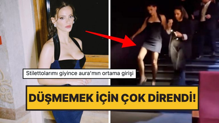 Galada Topuklu Krizi: Leyla Tanlar’ın Stiletto Ayakkabılarıyla Denge Mücadelesi Olay Oldu!