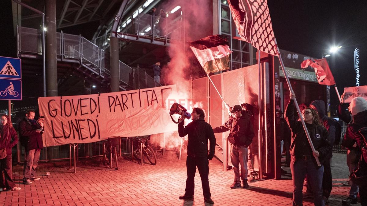 İtalya’da İsrail ekibi Maccabi Tel Aviv’e protesto