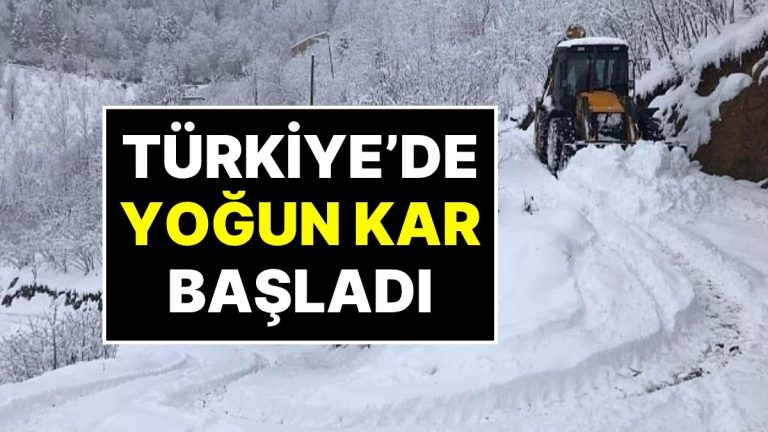 Kar Yağışı Türkiye’yi Tesiri Altına Alıyor: Türkiye’de Kar Yağışı Nedeniyle Onlarca Yol Ulaşıma Kapandı
