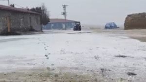 Kars’ta yüksek bölümlere kar yağdı