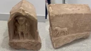 Kırıkkale’de operasyonda Roma devrine ilişkin mezar steli ele geçirildi