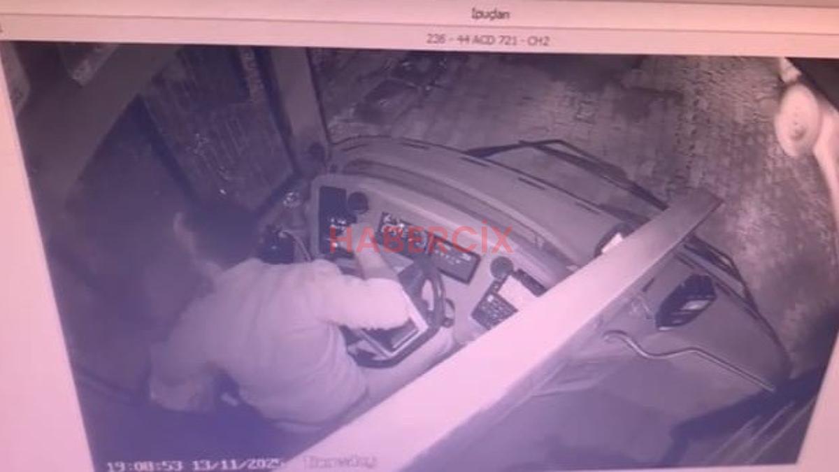 Malatya’da otobüse silahlı hücum anı kamerada