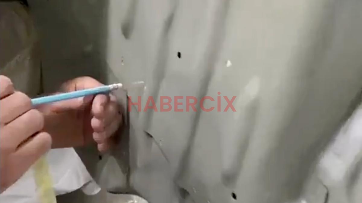 Toplumsal medyayı ayağa kaldıran manzara: Ağır hasarlı araçta silgiyle hile yaptı