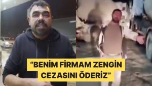 Yola Beton Döken Mikser Sürücüsünün Pişkinliği Pes Dedirtti