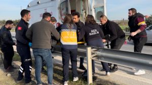 Edirne’de üniversiteli genç, motosiklet kazasında ağır yaralandı