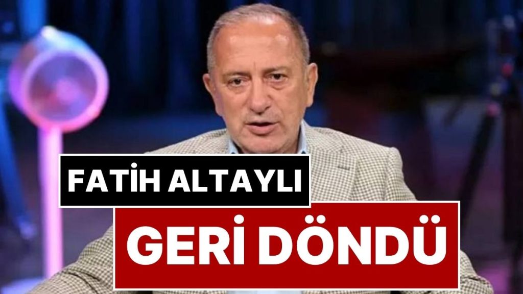 Fatih Altaylı Geri Döndü: 4 Yıl 2 Ay Mahpus Cezası Alan Gazeteci Fatih Altaylı Youtube Yayınlarına Geri Döndü