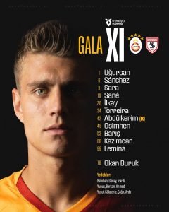 Galatasaray – Samsunspor maçının ilk 11’leri