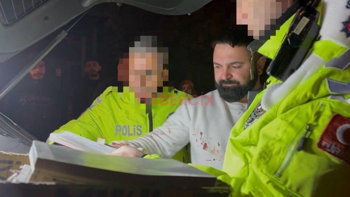 Kayseri’de kaza yapan alkollü şoför, vazifesini yapan polisi tehdit etti